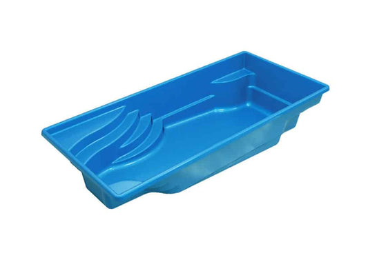 Olympia 12 Latham fiberglass rectangle pool, 12 ft by 26 ft